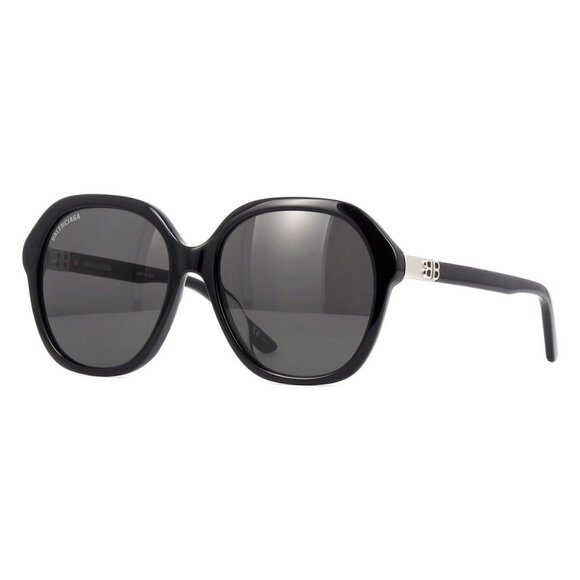New Authentic  BALENCIAGA Black Rimless Square BB0184SA 001 Sunglasses Women - Picture 1 of 4